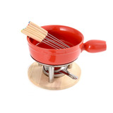 Fondue 6 Personas Roja Base Quemador  Bj7920090704 Vibra