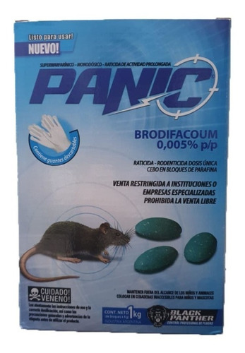 Panic Veneno Ratas Raticida X 1 Kg X 3 Unidades (belgrano)