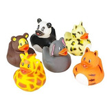 Rhode Island Novelty 2  Patos Zoo De Animales De Goma (12 Pi