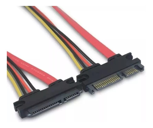 Cable Sata Poder Y Datos 100cms 7+15 Macho Hembra Extension