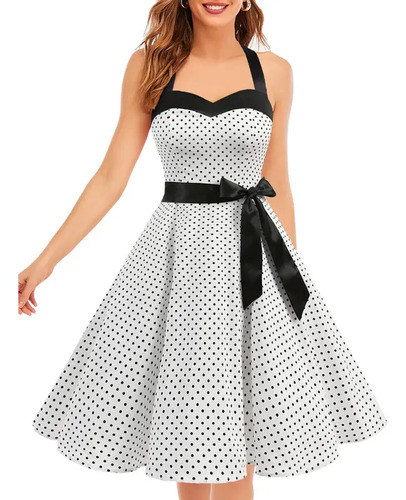 Vestido Clásico De Los Años 50 Para Mujer, Vestido De Fiesta | Meses sin interés