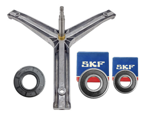 Kit Eje Soporte Tambor Drean Blue 6.06 Rulemanes Skf Y Reten