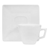 Jogo 6 Xícaras Café 75ml Quartier White Oxford Porcelanas