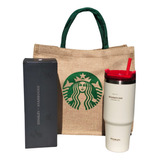 Kit Vaso Termo Starbucks - Stanley Incluye Bolsa De Yute