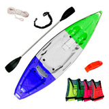 Kayak Sportkayak Maori + Remo Respaldo + Accesorios Color Azul\blanco\verde