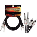 Cabo 2 P10 Mono X 2 Rca Profissional 2 Metros Chipsce