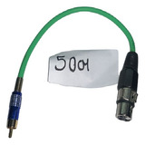 Cable Adaptador Rca Macho A Xlr Hembra 50 Cm Verde Fluo