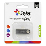 Kit 50 Memoria Stylos Tech Usb 8gb 2.0 Stmusb1b Plata 