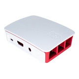 Case Raspberry Pi 3 B / B+ Foundation Branco E Vermelho