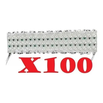 100 Pz Modulo 3 Leds 2835 110v\u002F220v Ip65 Luz Calida Directo Luz Blanco Cálido | Envío gratis