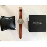 Reloj Kenneth Cole Con Correa De Piel Café