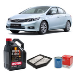 Kit De Filtros Honda Civic 2012/2016 Y Aceite Motul 5w40 X5