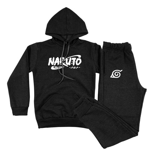 Moletom Infantil Canguru De Algodão Naruto Conjunto De Capuz