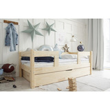 Cama Infantil Montessori Con Carro Cama Y 2 Barandas 1,90x80