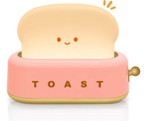 Lámpara Nocturna Tooge Cute Toast Lamp Para Niños, Mesita De