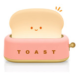 Lámpara Nocturna Tooge Cute Toast Lamp Para Niños, Mesita De