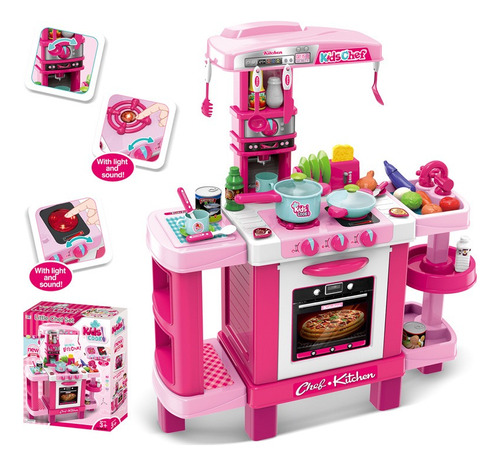 Cocina Juguete Little Chef Horno De Luces Sonidos Niñas Color Rosa