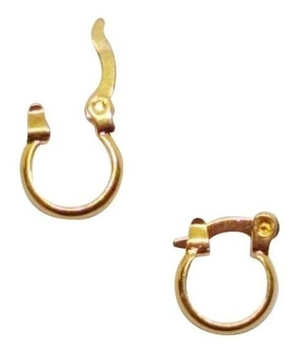  Aros Aritos Mini Argollas Oro Amarillo 18k Laminado Mujer