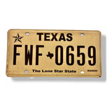 Placa Antigua Estados Unidos Del Estado De Texas #fwf0659