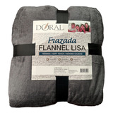 Frazada Flannel Lisa Doral 2 Plazas Termica Colores