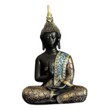 Buda Tailandés Meditando Estatua Estatuilla Escultura