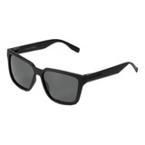 Anteojos De Sol Polarizados Hawkers Lifestyle Motion One Size, Diseño Polarized Black Con Marco De Nailon Tr90 Color Negro Mate, Lente Negra Espejada, Varilla Negra Mate/blanca De Nailon Tr90 - Mot180