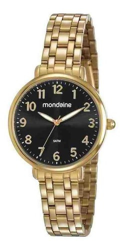 Relogio Mondaine Feminino 53779lpmvde2 Dourado Preto