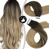 Extensiones Adhesivas De Cabello Natural 20 Pz Balayag 18¨