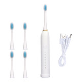 Cepillo De Dientes Blanco Recargable Ipx7 Resistente Al Agua