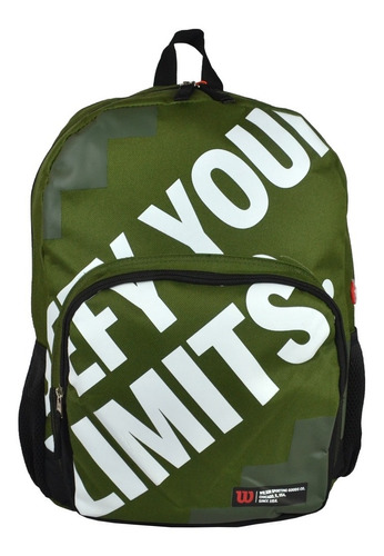 Mochila Wilson Deportes Gym Impermeable Unisex Urbana Color Verde