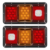 Partsam 2x Luces Traseras Led Triples 45 Leds Rectangulares