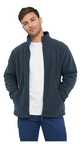 Polar Hombre Full Zipper Cuello Fleece Navy Corona