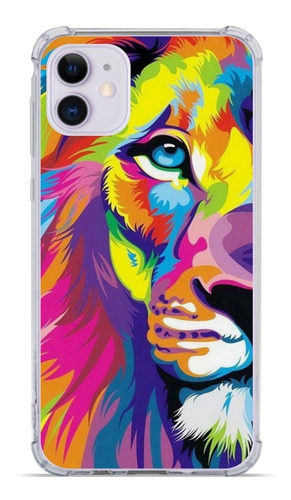 Capinha Para Celular Personalizada Leão Colorido 