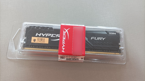 Memória Hyperx Fury Color Preto  16gb Hx432c16fb4/16