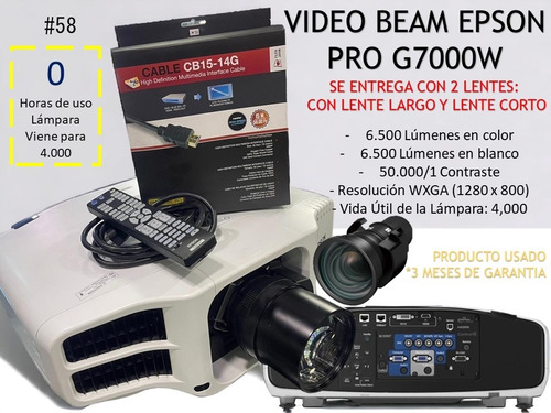 Video Beam Epson Pro G7000w 