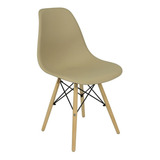 Cadeira Charles Eames Wood Design  Eiffel Varias Cores Cor Da Estrutura Da Cadeira $$$ Cor Do Assento Bege Desenho Do Tecido -