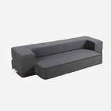 Sofá Cama Plegable 8  Convertible Queen Gris Oscuro