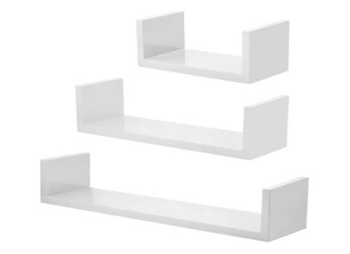 Promoção 3 Prateleira Nicho U 40/50/60 Branco Mdf Decorativo