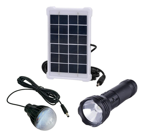 Lampara Camping Con Panel Solar Linterna Recargable Cl038