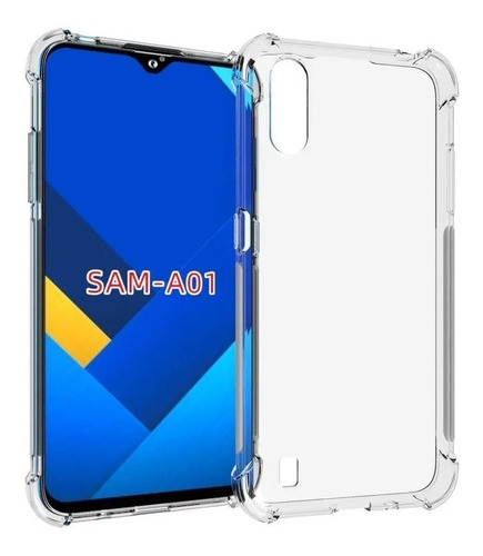 Funda Silicona Tpu Para Samsung Galaxy A01 Clear Antishock