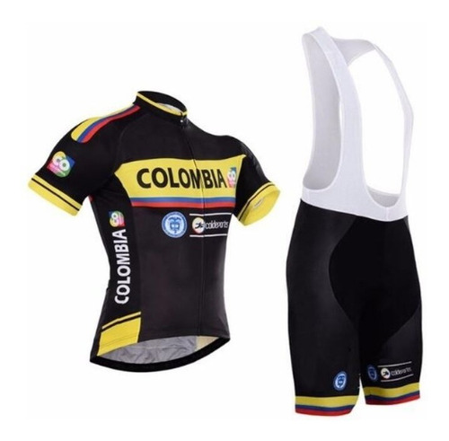 Uniforme Ciclismo Colombia 2015 - Top Y Short Con Tirantas -