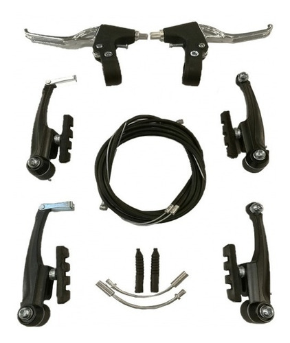 Kit  De Freno V-brake Con Manijas  Bicicleta