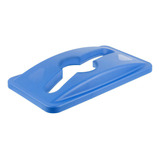 Tapa Mixta De Reciclaje Rubbermaid Para Contenedor Slim Jim Color Azul