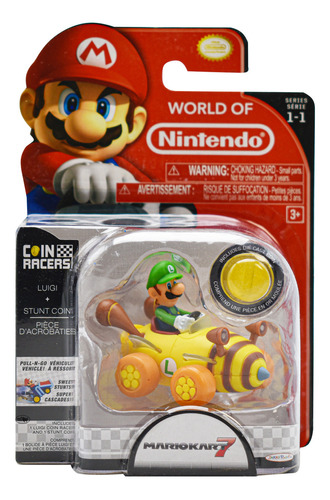 World Nintendo Mariokart 7 Luigi Coin Racers Jakks Pacific Color Multicolor