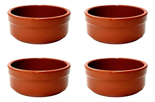 Cazuela Set X4 Barro Ceramica Terrina Esmaltada N° 10 