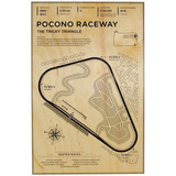 Adesivo Retrô- Circuito Pocono Raceway - Decor 33 Cm X 48 Cm