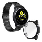 Combo Correa De Eslabones + Case Para Galaxy Watch Active