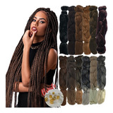 Super Jumbo Cabelo Para Tranças Box Braids Pacotão Super 400