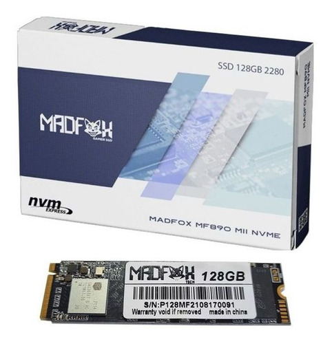 Ssd M.2 Madfox 128gb 2280 Nvme 128gb Pcie 3x4 Gen Mf890