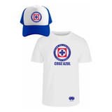 Kit Playera + Gorra Modelo Cruz Azul Maquina Celeste Liga Mx